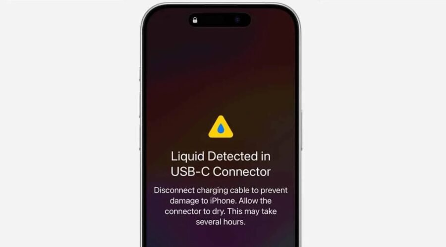 Liquid Detected in Lightning Connector