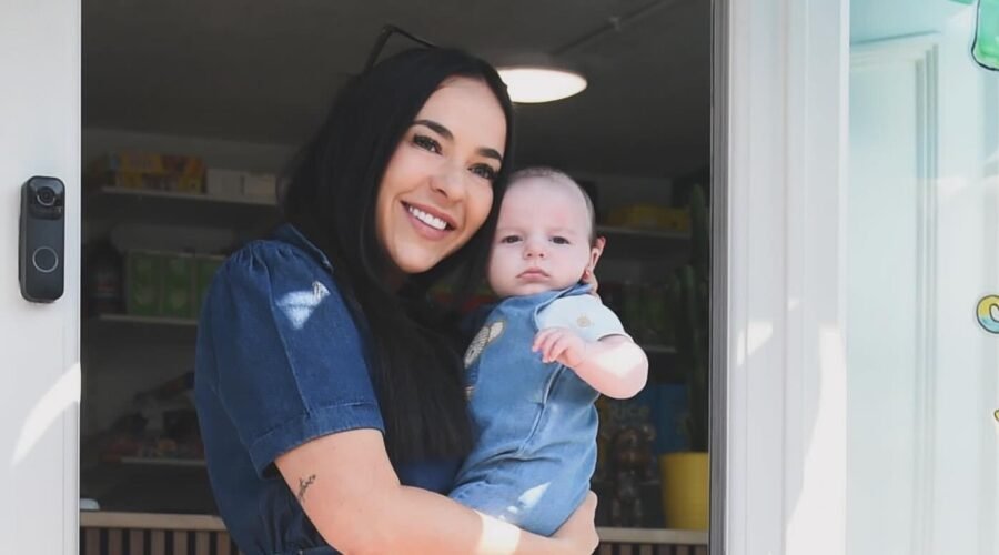 Stephanie Davis and her son